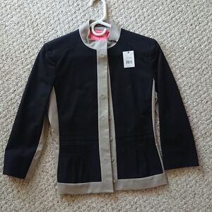 Tahari Elegant Black and Tan Jacket size 2